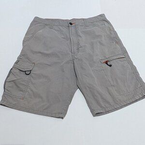 Men's Wrangler Performance Hybrid Cargo Shorts Light Grey, Size 32
